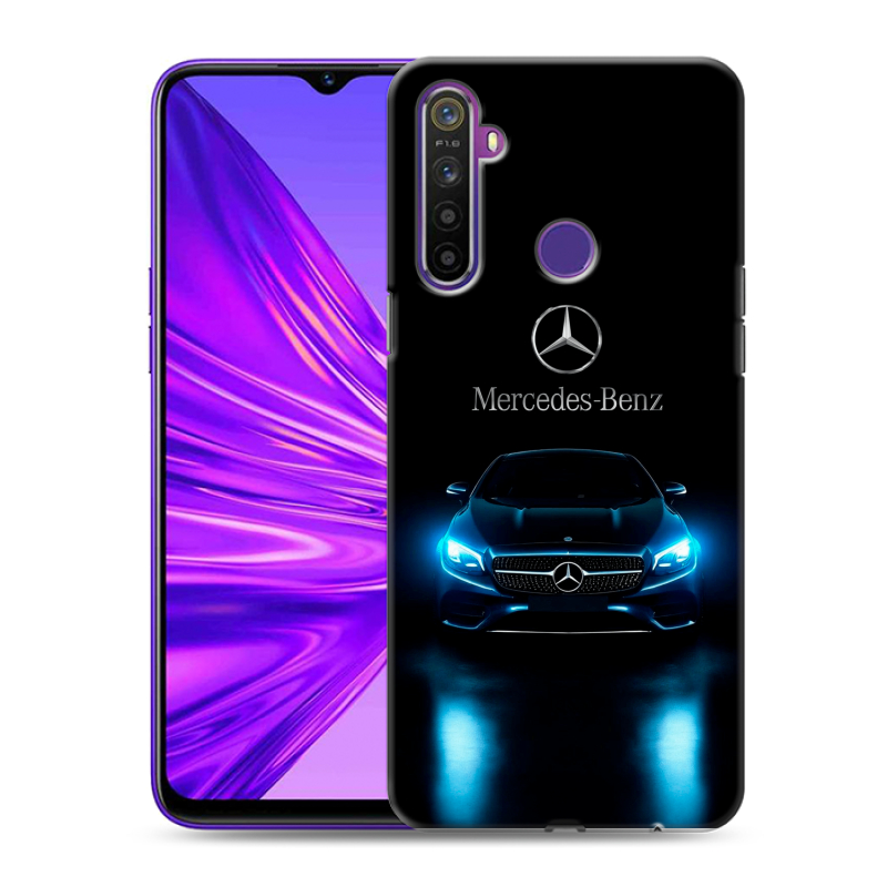 Силиконовый чехол на Realme 5 с принтом Mercedes Мерседес Силиконовый чехол на Realme 5 с принтом Mercedes Мерседес