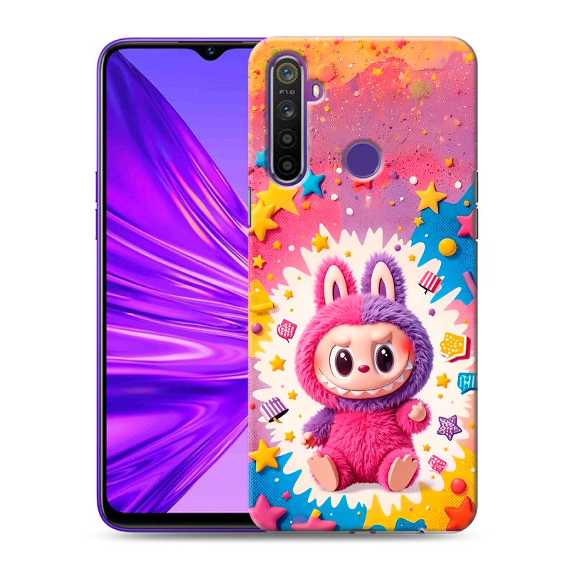 Силиконовый чехол на Realme 5 с принтом Labubu Лабубу Силиконовый чехол на Realme 5 с принтом Labubu Лабубу