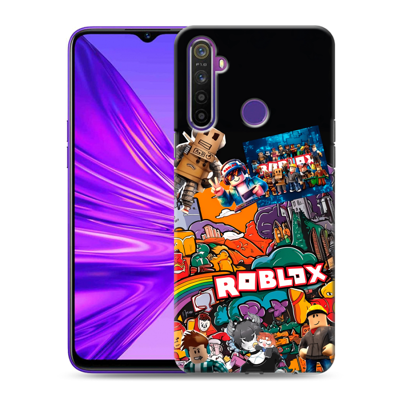 Силиконовый противоударный чехол на Realme 5 с принтом Roblox Роблокс Силиконовый противоударный чехол на Realme 5 с принтом Roblox Роблокс