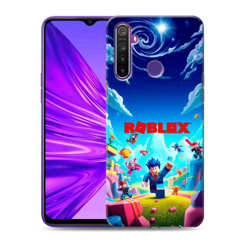 Силиконовый чехол на Realme 5 с принтом Roblox Роблокс Силиконовый чехол на Realme 5 с принтом Roblox Роблокс