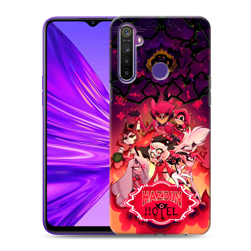 Силиконовый противоударный чехол на Realme 5 с принтом Hazbin Hotel Отель Хазбин Силиконовый противоударный чехол на Realme 5 с принтом Hazbin Hotel Отель Хазбин