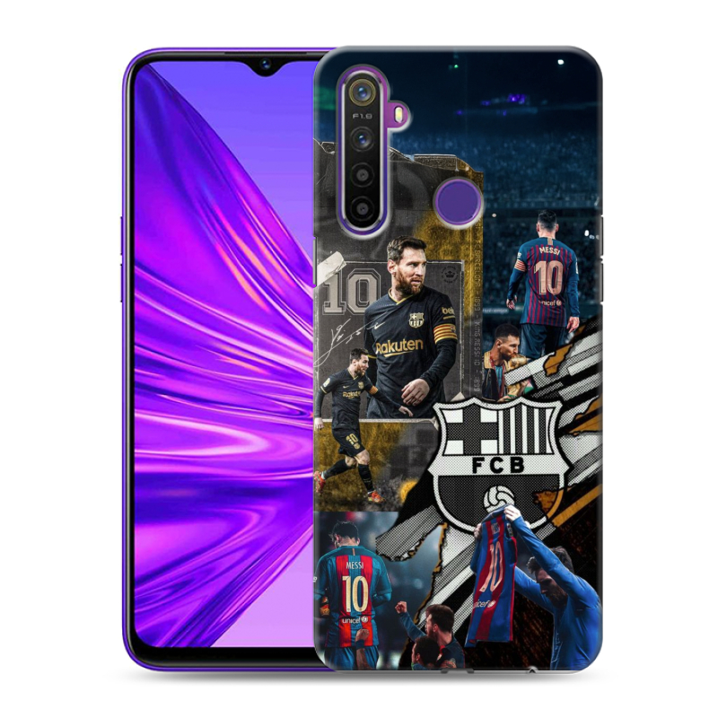 Силиконовый чехол на Realme 5 с принтом Messi Barcelona Силиконовый чехол на Realme 5 с принтом Messi Barcelona
