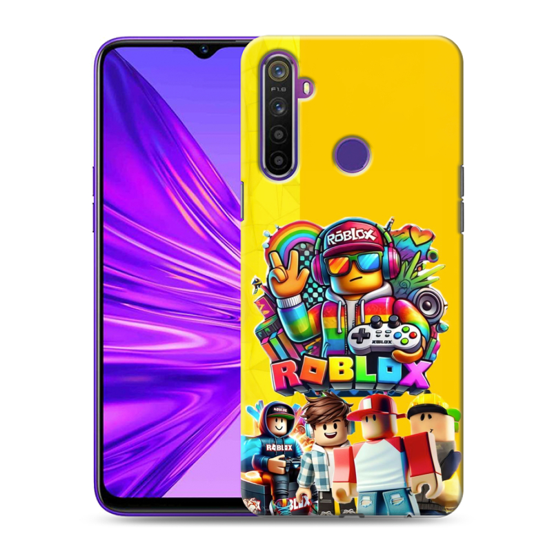 Силиконовый чехол на Realme 5 с принтом Roblox Роблокс Силиконовый чехол на Realme 5 с принтом Roblox Роблокс