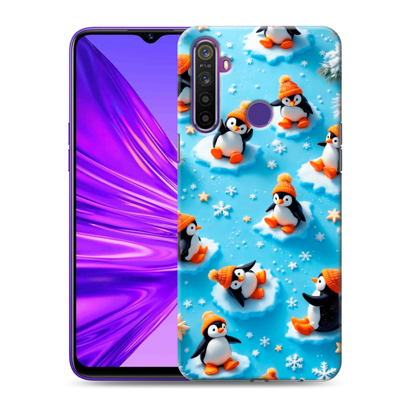 Силиконовый чехол на Realme 5 с принтом Новый год Силиконовый чехол на Realme 5 с принтом Новый год