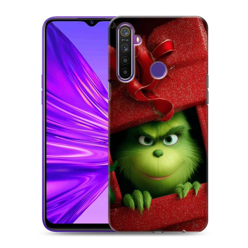 Силиконовый чехол на Realme 5 с принтом Новый год Силиконовый чехол на Realme 5 с принтом Новый год