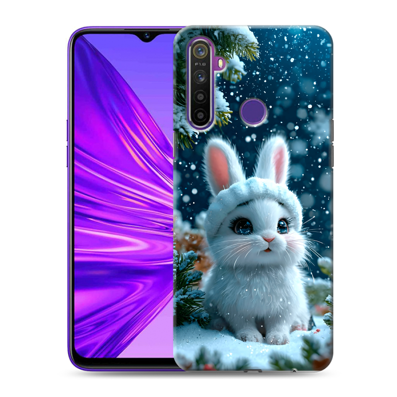 Силиконовый чехол на Realme 5 с принтом Новый год Силиконовый чехол на Realme 5 с принтом Новый год