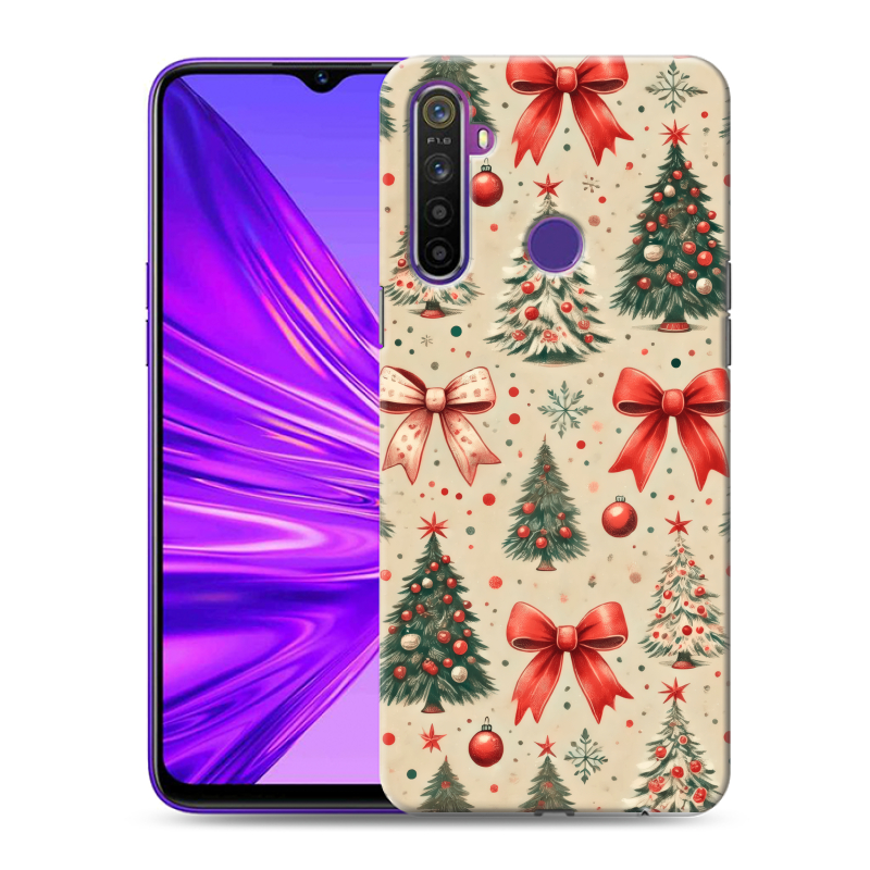 Силиконовый чехол на Realme 5 с принтом Новый год Силиконовый чехол на Realme 5 с принтом Новый год