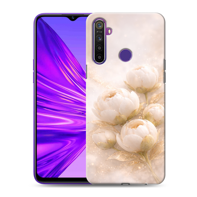 Силиконовый противоударный чехол на Realme 5 с принтом женский Силиконовый противоударный чехол на Realme 5 с принтом женский