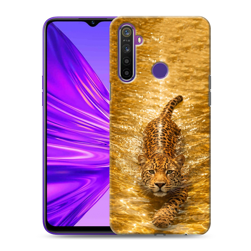 Силиконовый противоударный чехол на Realme 5 с принтом женский Силиконовый противоударный чехол на Realme 5 с принтом женский