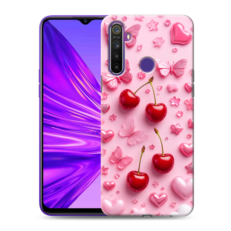 Силиконовый противоударный чехол на Realme 5 с принтом для девочек Силиконовый противоударный чехол на Realme 5 с принтом для девочек