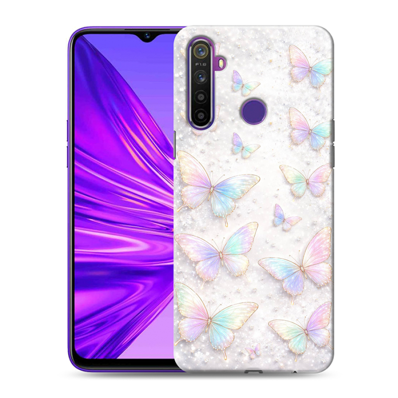 Силиконовый противоударный чехол на Realme 5 с принтом женский Силиконовый противоударный чехол на Realme 5 с принтом женский