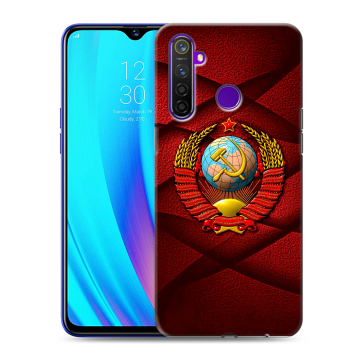 Силиконовый чехол на Realme 5 Pro с принтом Герб СССР Силиконовый чехол на Realme 5 Pro с принтом Герб СССР