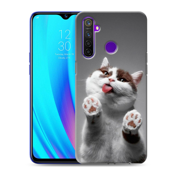Силиконовый чехол на Realme 5 Pro с принтом Коты Силиконовый чехол на Realme 5 Pro с принтом Коты