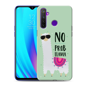 Силиконовый чехол на Realme 5 Pro с принтом Лама Силиконовый чехол на Realme 5 Pro с принтом Лама