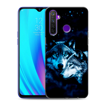 Силиконовый чехол на Realme 5 Pro с принтом Волки Силиконовый чехол на Realme 5 Pro с принтом Волки