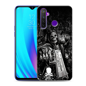 Силиконовый чехол на Realme 5 Pro с принтом Скелет Силиконовый чехол на Realme 5 Pro с принтом Скелет