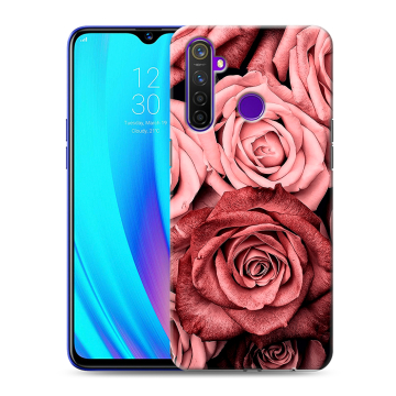 Силиконовый чехол на Realme 5 Pro с принтом Цветы розы Силиконовый чехол на Realme 5 Pro с принтом Цветы розы