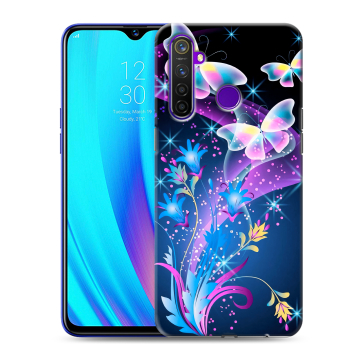 Силиконовый чехол на Realme 5 Pro с принтом Бабочки Силиконовый чехол на Realme 5 Pro с принтом Бабочки