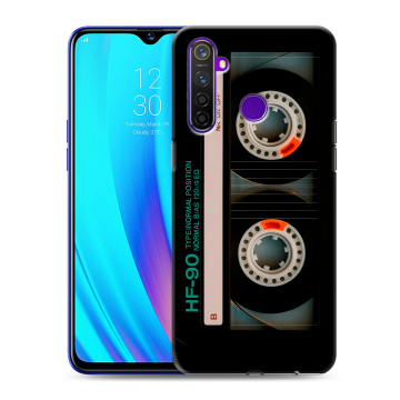 Силиконовый чехол на Realme 5 Pro с принтом Кассета Силиконовый чехол на Realme 5 Pro с принтом Кассета