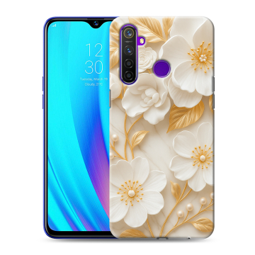 Силиконовый чехол на Realme 5 Pro с принтом Цветы Силиконовый чехол на Realme 5 Pro с принтом Цветы
