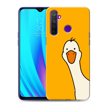 Силиконовый чехол на Realme 5 Pro с принтом Утка Силиконовый чехол на Realme 5 Pro с принтом Утка
