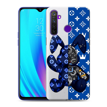 Силиконовый чехол на Realme 5 Pro с принтом Луи робот
