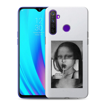 Силиконовый чехол на Realme 5 Pro с принтом Мона Лиза