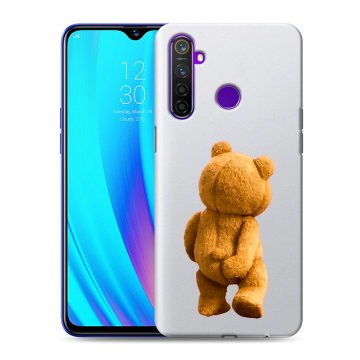 Силиконовый чехол на Realme 5 Pro с принтом Медведь Силиконовый чехол на Realme 5 Pro с принтом Медведь