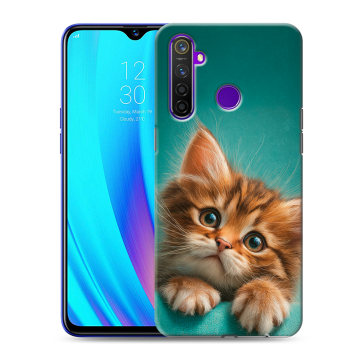 Силиконовый чехол на Realme 5 Pro с принтом котенок Силиконовый чехол на Realme 5 Pro с принтом котенок