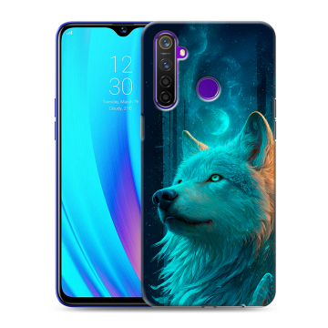 Силиконовый чехол на Realme 5 Pro с принтом бабочки саккура Силиконовый чехол на Realme 5 Pro с принтом бабочки саккура