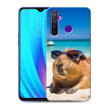 Силиконовый чехол на Realme 5 Pro с принтом Капибара Силиконовый чехол на Realme 5 Pro с принтом Капибара