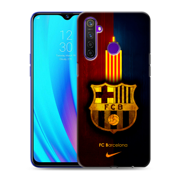 Силиконовый чехол на Realme 5 Pro с принтом Барселона Barcelona