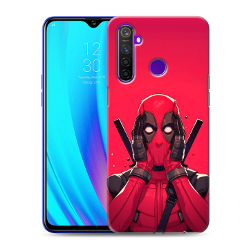 Силиконовый чехол на Realme 5 Pro с принтом Дедпул Deadpool Силиконовый чехол на Realme 5 Pro с принтом Дедпул Deadpool