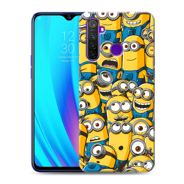 Силиконовый чехол на Realme 5 Pro с принтом Миньоны Силиконовый чехол на Realme 5 Pro с принтом Миньоны