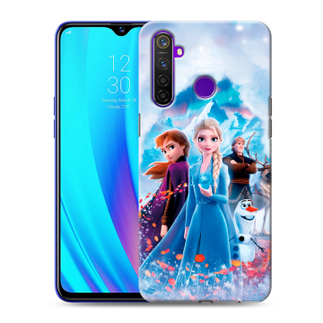 Силиконовый чехол на Realme 5 Pro с принтом Холодное сердце Frozen Силиконовый чехол на Realme 5 Pro с принтом Холодное сердце Frozen