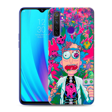 Силиконовый чехол на Realme 5 Pro с принтом Рик и Морти Rick Morty