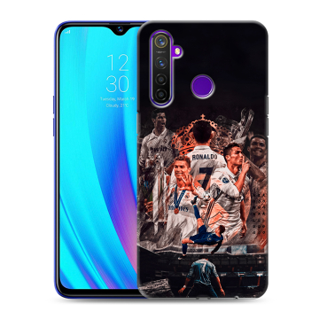 Силиконовый чехол на Realme 5 Pro с принтом Реал Роналдо Real Ronaldo