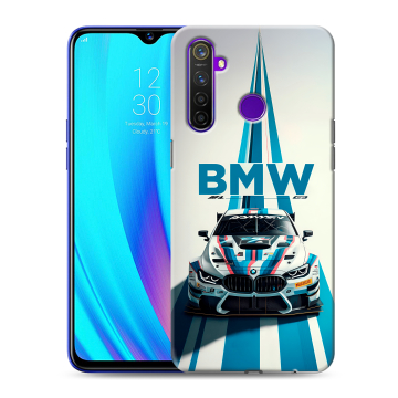 Силиконовый чехол на Realme 5 Pro с принтом БМВ BMW