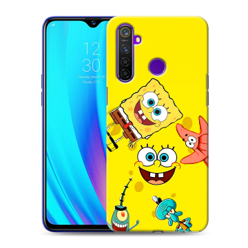 Силиконовый чехол на Realme 5 Pro с принтом Спанч боб Спанчбоб Силиконовый чехол на Realme 5 Pro с принтом Спанч боб Спанчбоб