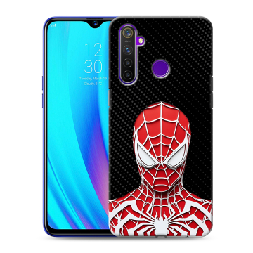 Силиконовый чехол на Realme 5 Pro с принтом человек паук spiderman Силиконовый чехол на Realme 5 Pro с принтом человек паук spiderman