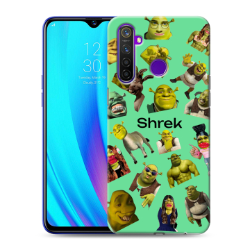 Силиконовый чехол на Realme 5 Pro с принтом Шрек Shrek