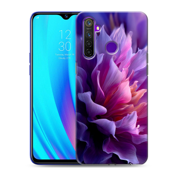 Силиконовый чехол на Realme 5 Pro с принтом женский цветы Силиконовый чехол на Realme 5 Pro с принтом женский цветы