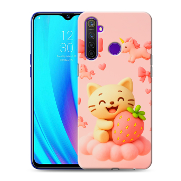 Силиконовый чехол на Realme 5 Pro с принтом для девочек