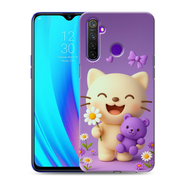 Силиконовый чехол на Realme 5 Pro с принтом для девочек