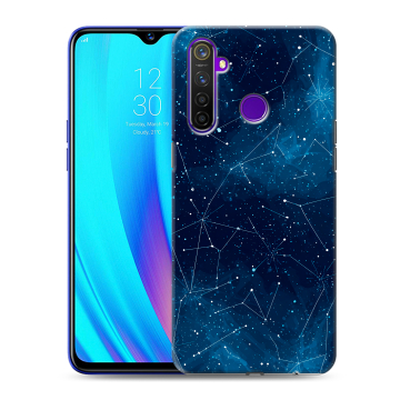 Силиконовый чехол на Realme 5 Pro с принтом Космос звезды