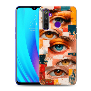 Силиконовый чехол на Realme 5 Pro с принтом Модный принт