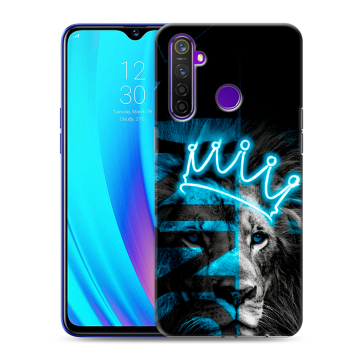 Силиконовый чехол на Realme 5 Pro с принтом Король лев