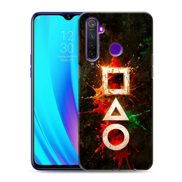 Силиконовый чехол на Realme 5 Pro с принтом Squid Game Игра кальмара