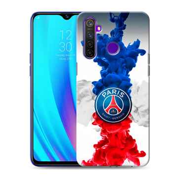 Силиконовый чехол на Realme 5 Pro с принтом PSG ПСЖ