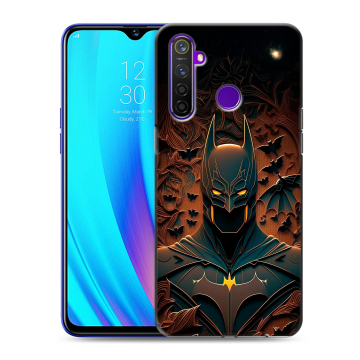 Силиконовый чехол на Realme 5 Pro с принтом Batman Бэтмен